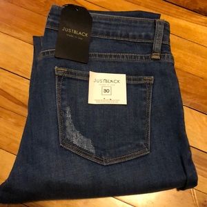 Just Black distressed ankle skinny jeans
